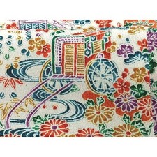 Heiwaya Kimono Imperial Flower Design Small Pattern Used Japanese Silk Japan