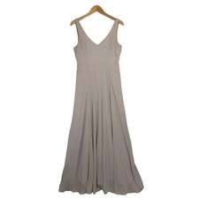 Show Me Your Mumu Jenn Maxi Dress Womens L Soft Beige Chiffon Bridesmaid Formal