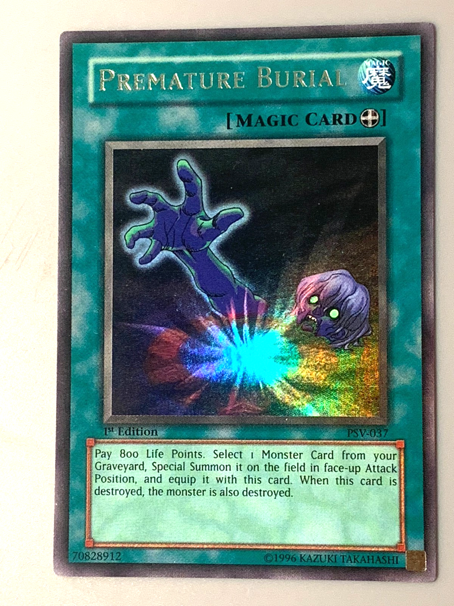 遊戯王 旧アジアPSV-034.PSV-016.PSV-008スーパーレア yugioh Premature Burial PSV-037 1st Ed Ultra Rare very lightly
