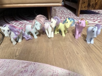 Lot Of 6 Vintage 1980s My Little Pony Toys, Made In Hong Kong