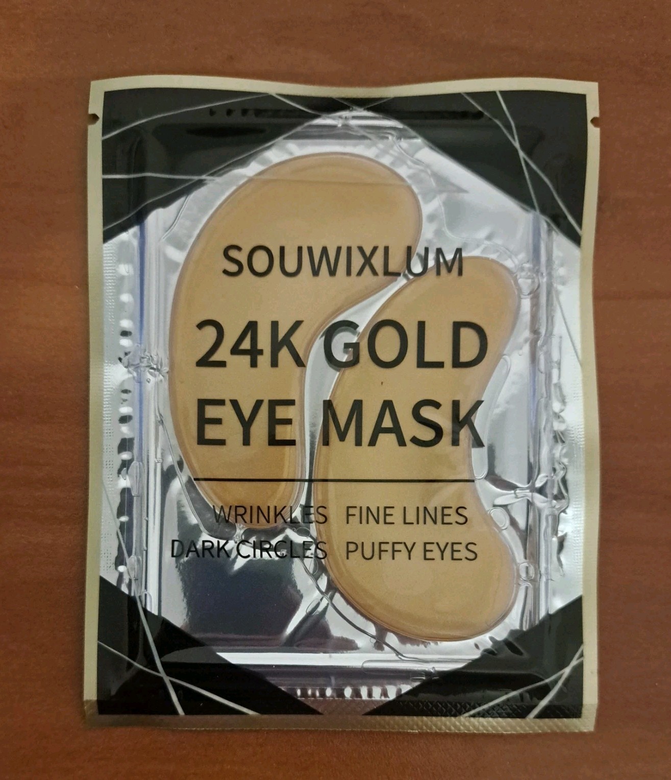 24K Gold Eye Mask For Wrinkles, Fine Lines, Dark Circles, Puffy Eyes - 30 Pairs 