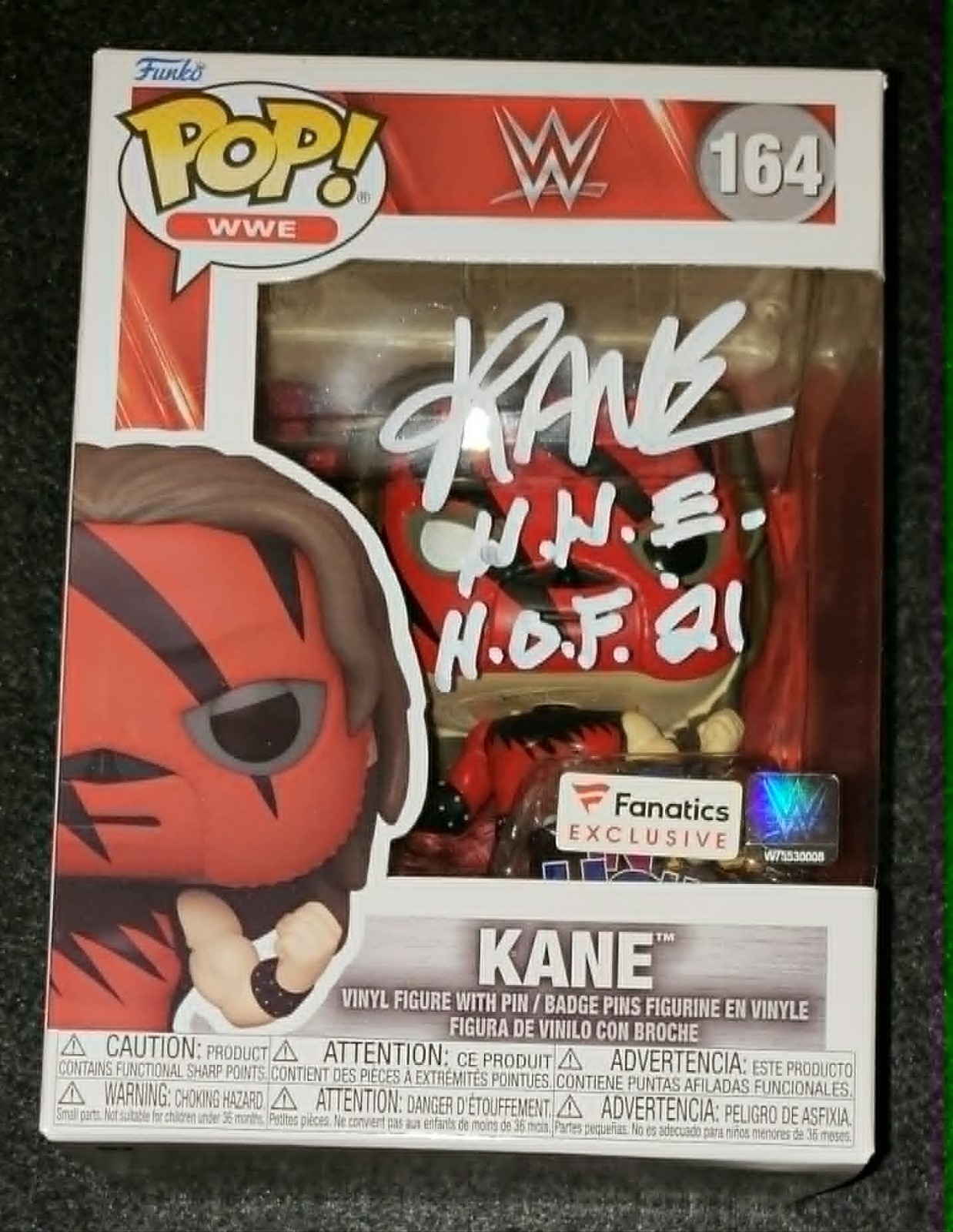 KANE signed funko pop ,   wwe, aew