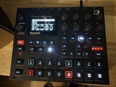 Elektron Syntakt Desktop Synthesizer 16 Keys Display Screen MIDI USB Ports