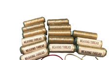 14 Spools of Golden Blonde Weaving Thread