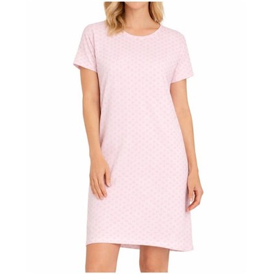 Pompadour Damen halbarm Nachthemd Sleepshirt Viskose Single-Jersey Fashion