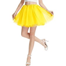 New adult 3 layer tutu for women adult yellow Halloween costume