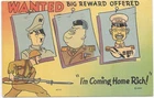 Anti Axis Leaders World War II Big Reward Political Postcard
