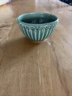 Very Small Vintage McCoy Green  Glazed Mixing Bowl  2 1/4" High X 4" Very Nice