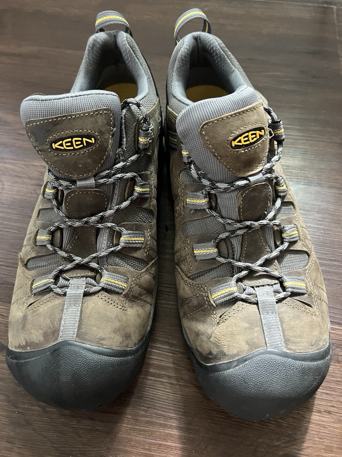 Scarpe da lavoro uomo KEEN Detroit punta morbida taglia 14D pelle escursionismo basse