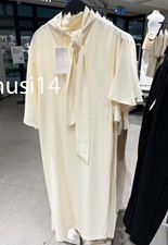 ZARA NEW WOMAN ZW COLLECTION FLOWY MIDI DRESS LIGHT BEIGE XS-XL 2507/030/052