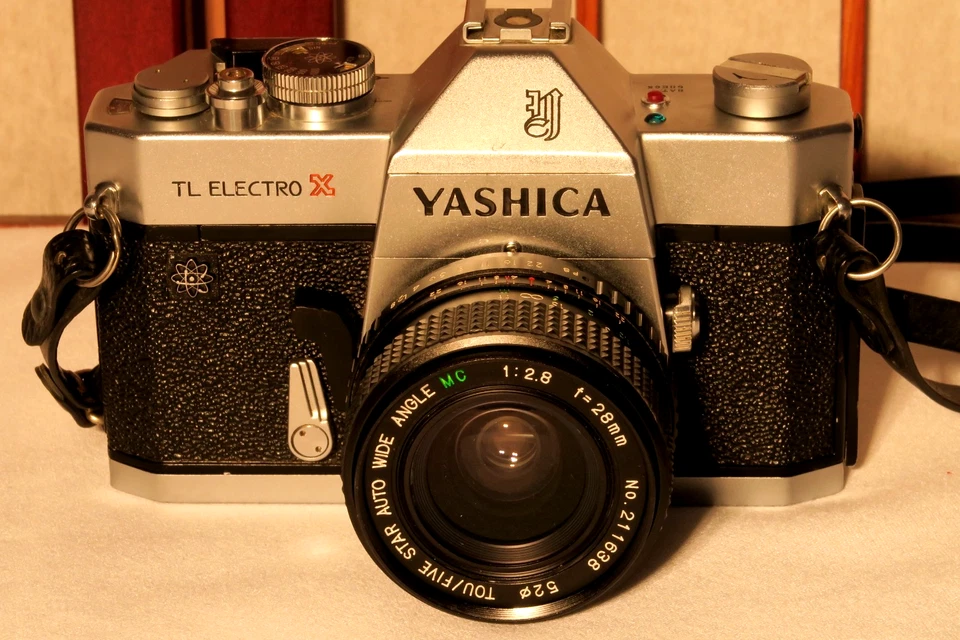 YASHICA TL ELECTRO X 35 мм SLR пленочная камера w/TOU/пять звезд 28 мм 1:2.8 объектив - Изображение 2 из 4