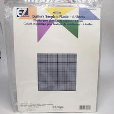 EZ Quilters Template Plastic 4 Sheets 2 Plain Sheets 2 Gridded Sheets