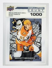 2025-26 Upper Deck Series 2 CLEAR Cut Beckett Sennecke Pop Count 1000 Rookie