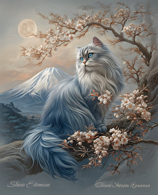 8x10 Cat On Branch Of A Tree Art Print Wall Decor - 941648164