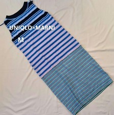 UNIQLO×MARNI Striped Sleeveless Knit Dress M Blue Multi-Color