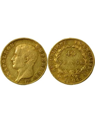 France Napoléon Ier - 40 Francs Or, Tête nue - 1806 A Paris - Photo 1/3