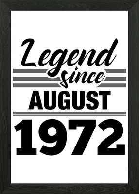 Legende seit August 1972 gerahmtes Wandbild Poster Leinwanddruck Bild