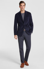 Tommy Hilfiger Men Modern Fit Corduroy Sport Coat Navy Size 36S