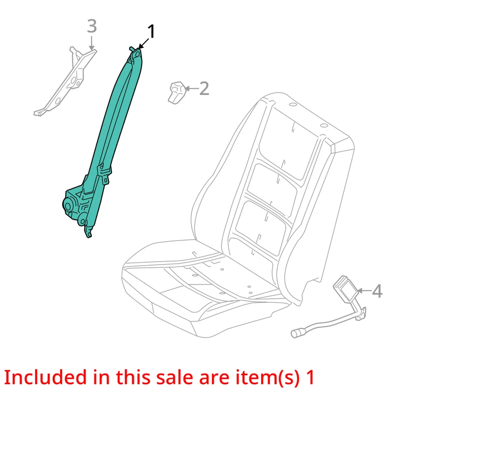 CINTURÓN DE SEGURIDAD FORD MERCURY FUSION MILAN 2006-2007 ASM 6E5Z54611B09AB - NUEVO OEM Foto 2 de 3