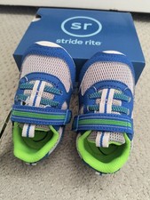 NEW Stride Rite SM Turbo Sneakers Size 3.5M Baby Blue Green Grey
