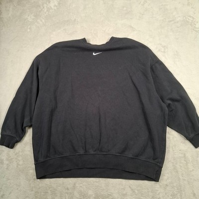 Nike Phoenix Oversized Crew Damen L Schwarz Sweatshirt Swoosh Logo Pullover