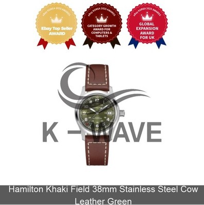 Hamilton Khaki Field 38 mm Edelstahl Rindsleder Green Express