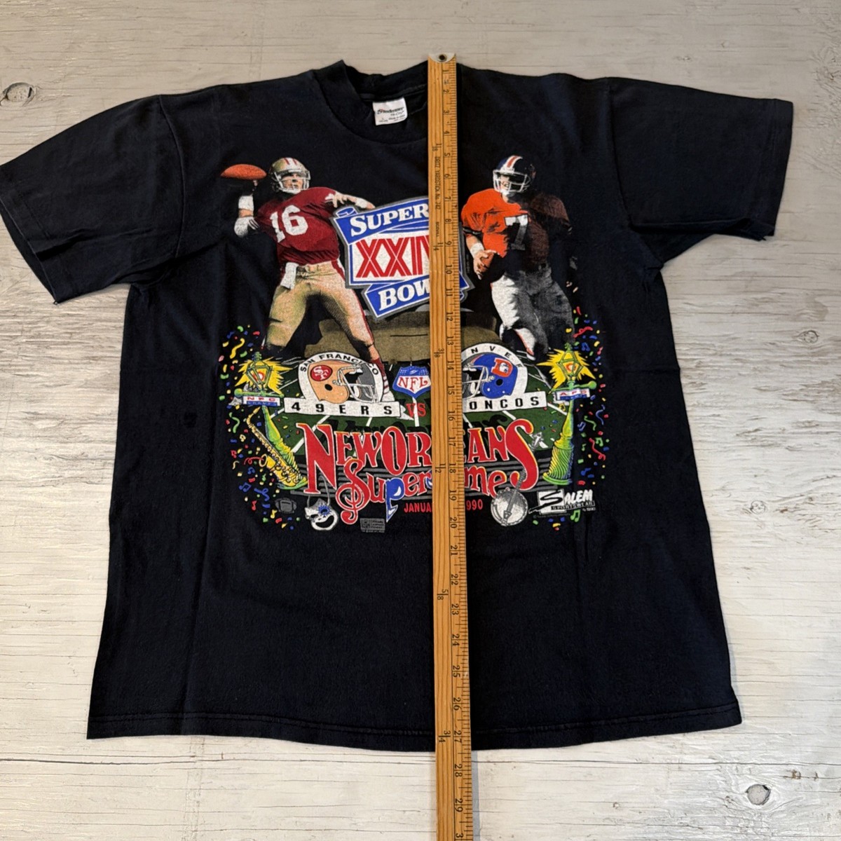 Vintage 90s NFL Super Bowl XXIV San Francisco 49ers Vs Denver