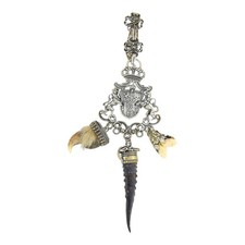 Schürzen Charivari mit Anhänger Silber, Second Hand, getragen