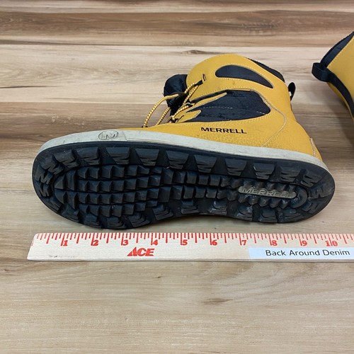 Merrell Snow Boots Boys 5 Snow Bank 4.0 Wheat Black Snow Waterproof - Picture 11 of 13