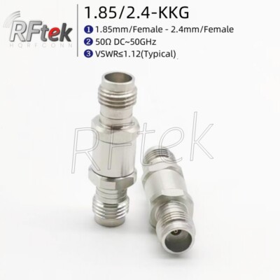1.85mm Female To 2.4mmFemale DC-50GHz RF microwave high frequency MMwave Adapter