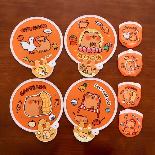 Portable Cartoon Folding Fan Kawaii Creative Foldable Fan Cool Summer Hand Fan - Picture 5 of 8
