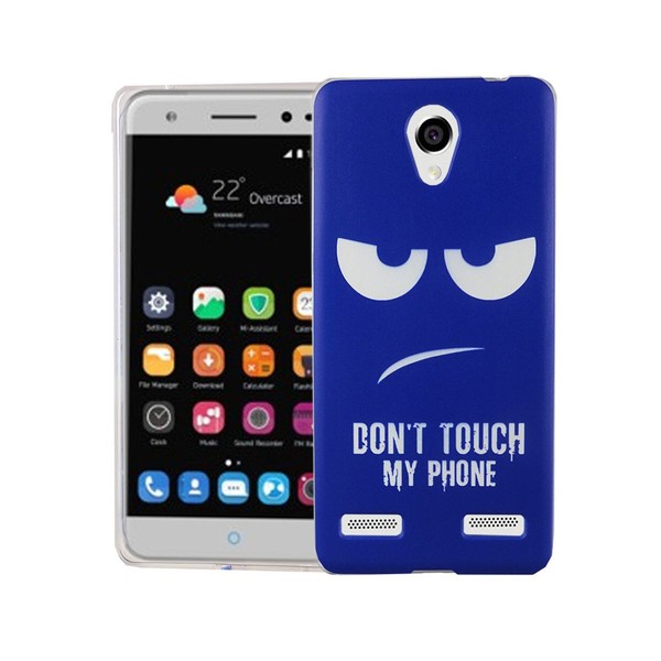 Handy HüLle FüR ZTE Blade L7 Dont Touch Blau Tasche Case Cover Motiv TPU Bumper-image