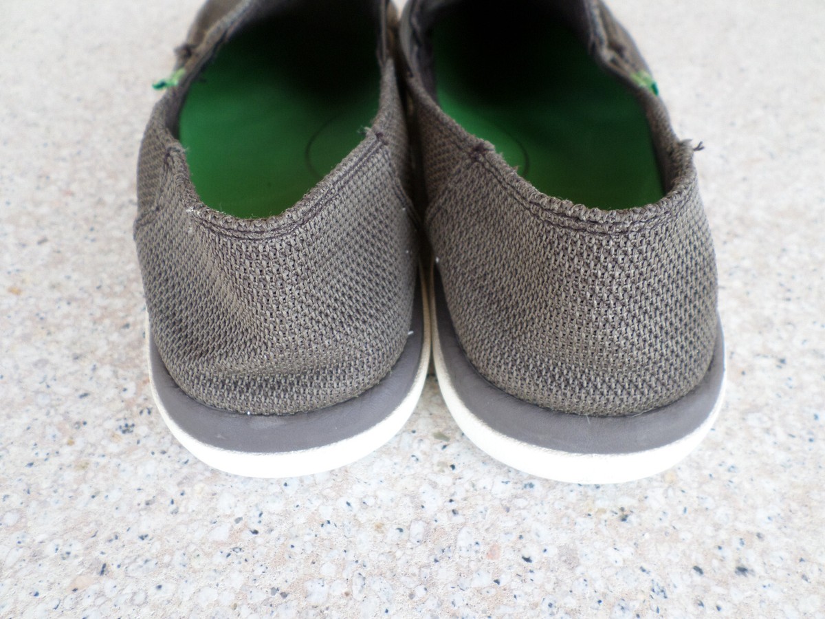 Sanuk Vagabond Tripper Brown Mesh Surfers Slip On Shoes