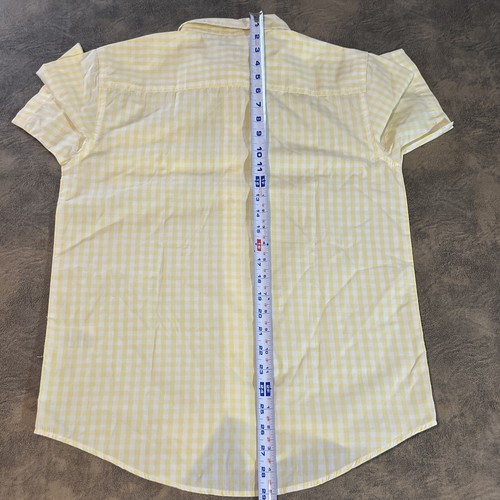 Tommy Hilfiger Shirt Boy's XL 20 Yellow Lemonade Short Sleeve Button-Up NWT - Picture 9 of 10