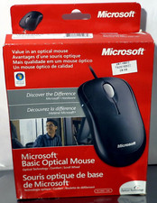 Genuine Microsoft Optical Wired USB Mouse P58-00020 Model 1113 Black X817159-002