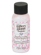 Plaid Gallery Glass Tangerine Confetti Stained Glass Effect Paint, 2 Fl. Oz.
