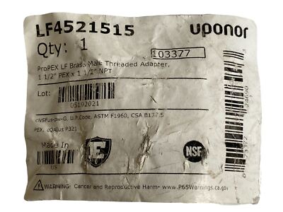 Adattatore Uponor ProPEX LF 1 1/2” PEX X NPT Ottone – Raccordo Idraulico
