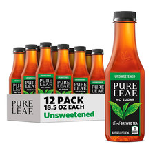 Pure Leaf Iced Tea, Unsweetened Real Brewed Tea, Zero Sugar Zero Calories, 18.