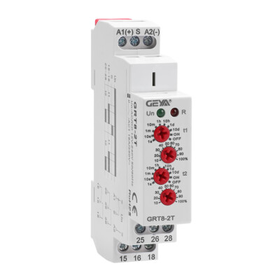GEYA Double Groups Delay On Timer Time Delay Relay 16A AC/DC12V-240V ...