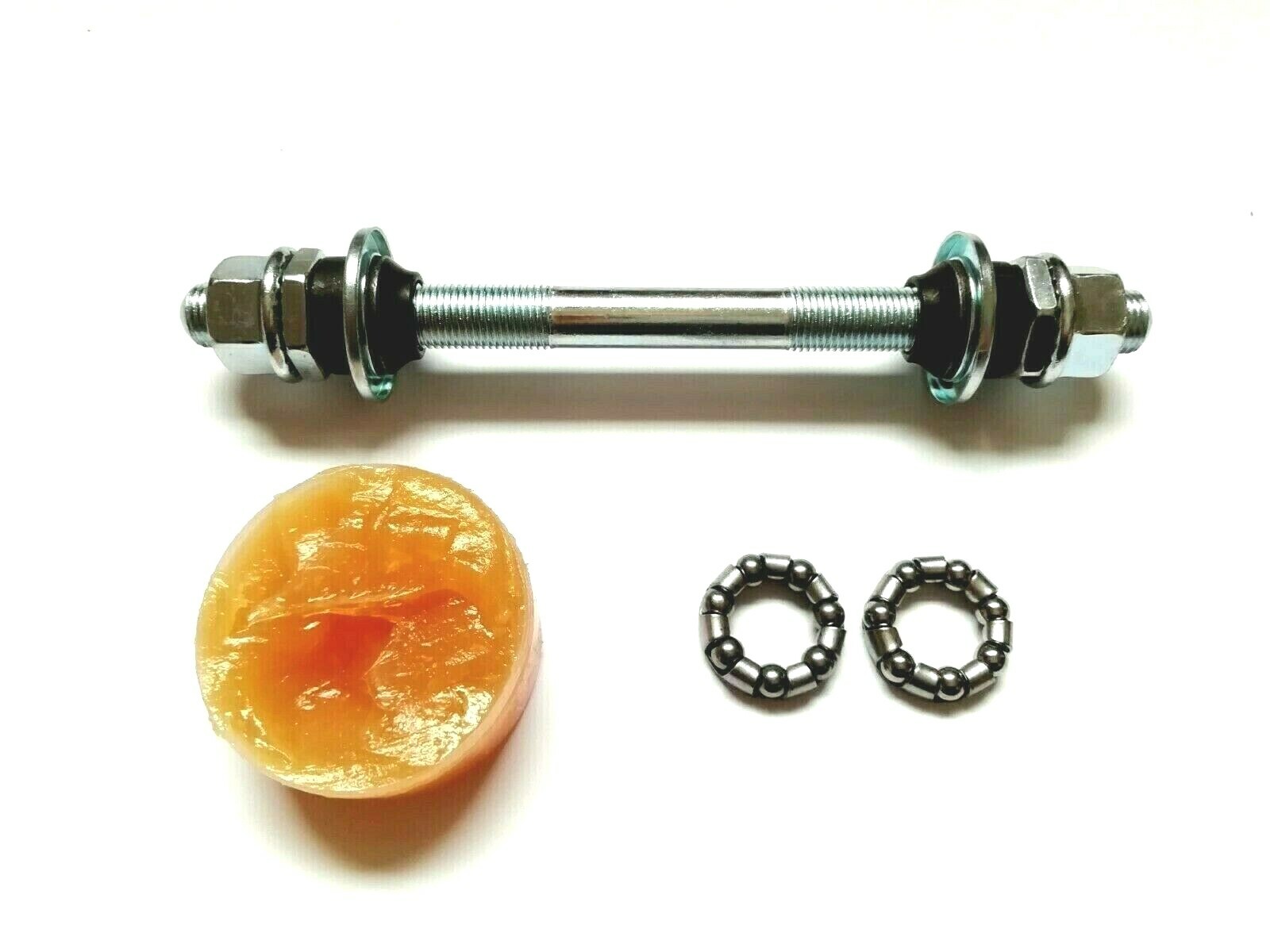 BICYCLE FRONT WHEEL AXLE WITH CONES&NUTS&DUST CAP 5/16" or 3/8" eBay