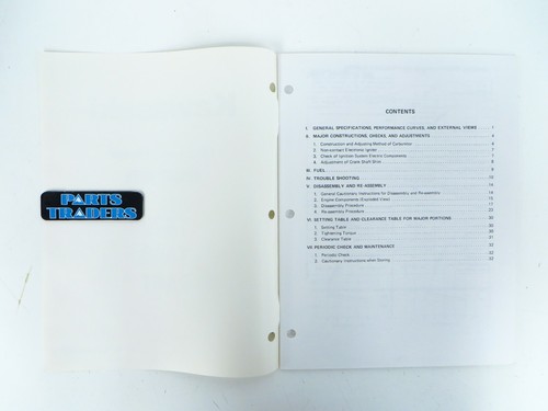 Genuino taller de concesionario Kawasaki manual 2 varillas refrigerado por aire TA22 TA40 TA51 - Imagen 2 de 3