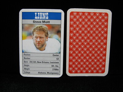 1987 Steve Mott Detroit Lions 
