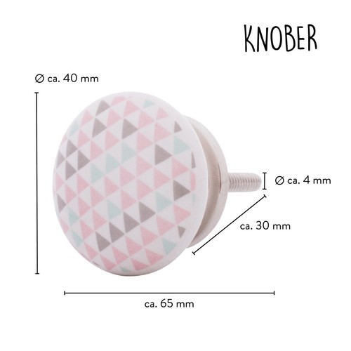8 X Möbelknöpfe Set Griffe Schwarz Weiß Keramik Knöpfe Knäufe Knober Ornament - Bild 2 von 13