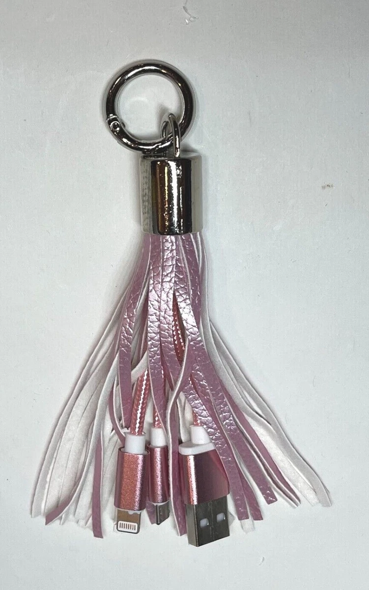 Pink tassel keychain clearance