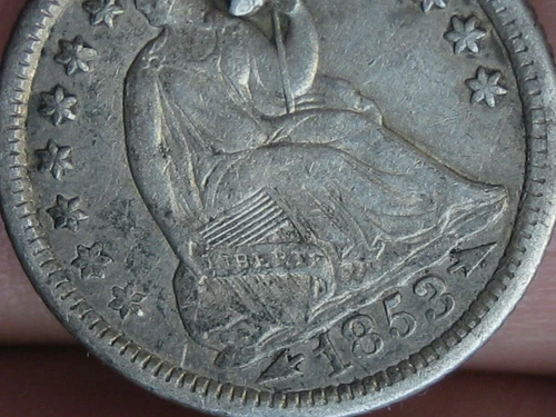 1853-O Seated Liberty Half Dime — photo from the most recent tracked eBay sale