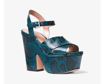 michael kors divia leather platform sandal