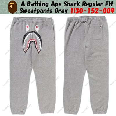 A Bathing Ape Shark Regular Fit Sweatpants Gray 1l30-152-009