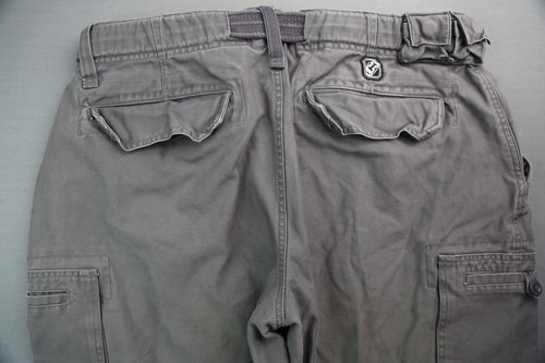 Men's Counter Culture Cargo Shorts With Belt Gray Size 38 - Picture 8 of 9