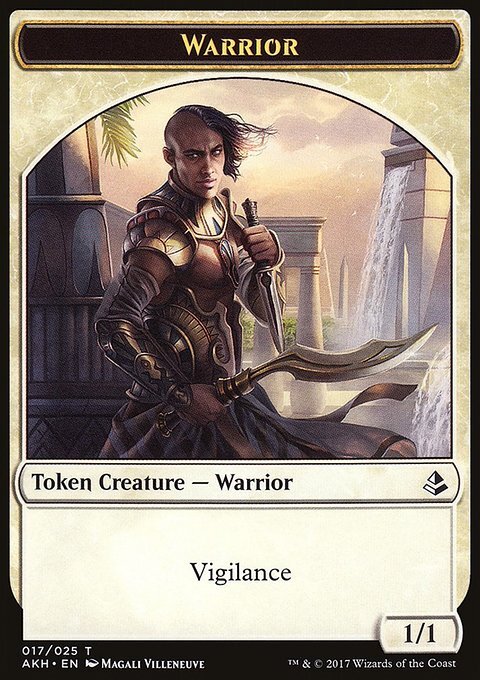 MTG Magic the Gathering Token - Warrior (17/347) Amonkhet LP