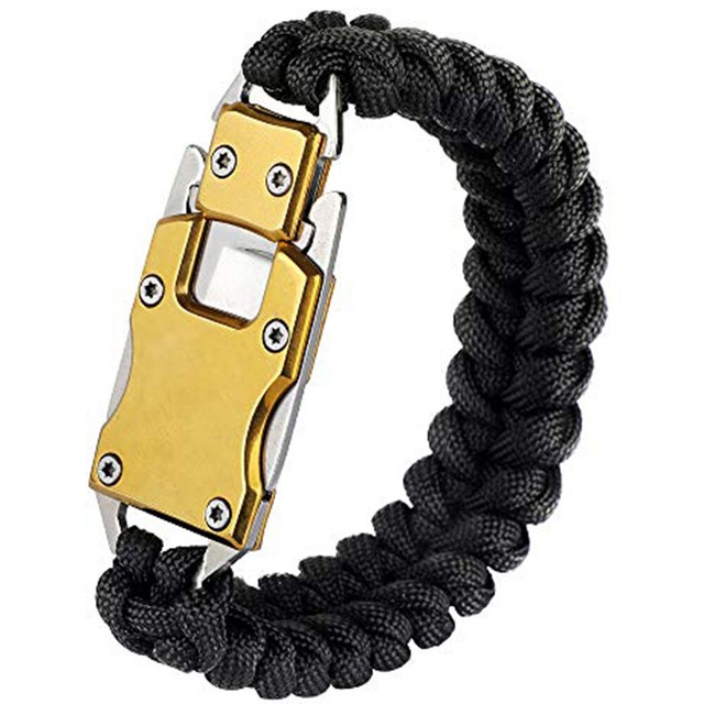 Paracord Folding Knife Bracelet Survival Cord Emergency Tactical EDC Bracelet eBay